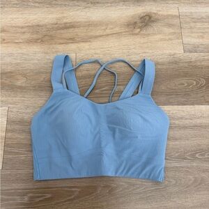 Lululemon Blue Ribbed Sports Bra